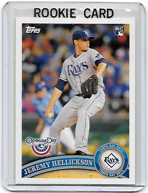 2011 Topps Opening Day Jeremy Hellickson Rookie Card #80 - Tampa Bay Rays